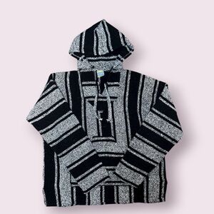 Handmade in Mexico Baja Hoodie – Unisex Size L (Black & White)